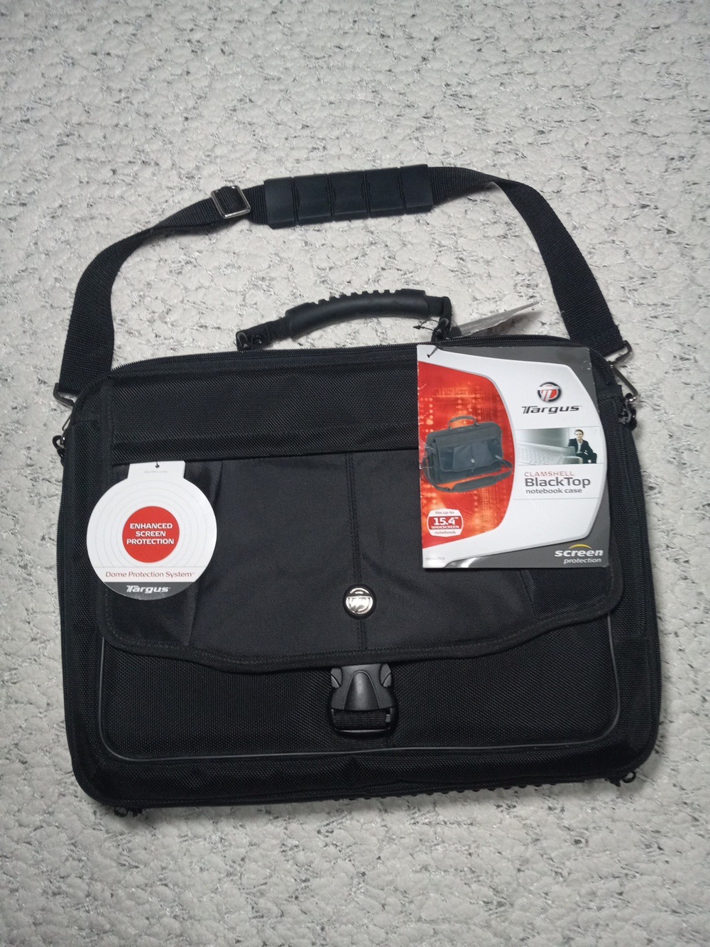 Targus Clamshell Black Laptop 15" Briefcase with  Shoulder Strap and Top Handle
